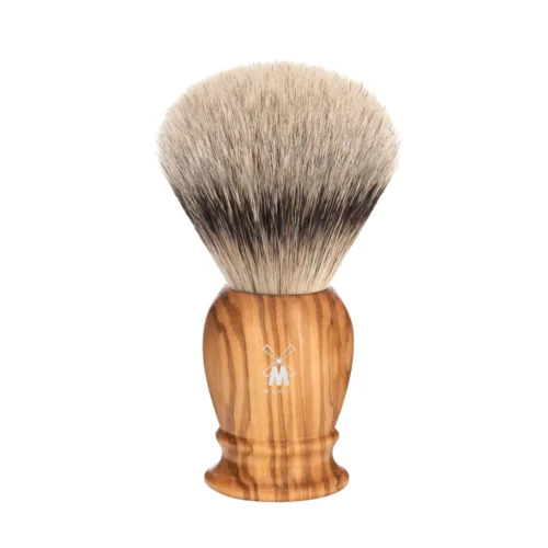 Scheerkwast Muhle silvertip type 93H250 gemaakt me olijfhout
