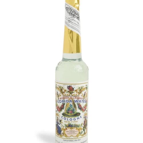Fles Florida Water cologne met gouden dop.